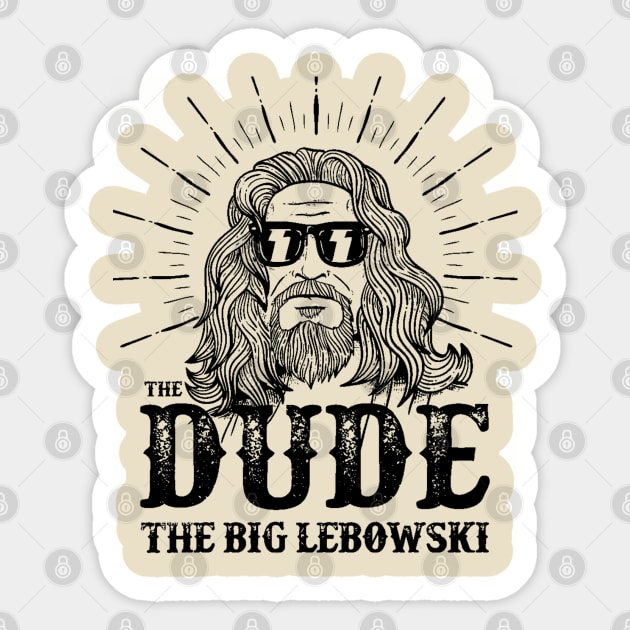 The Dude The Big Lebowski Sticker by JungleLordArt